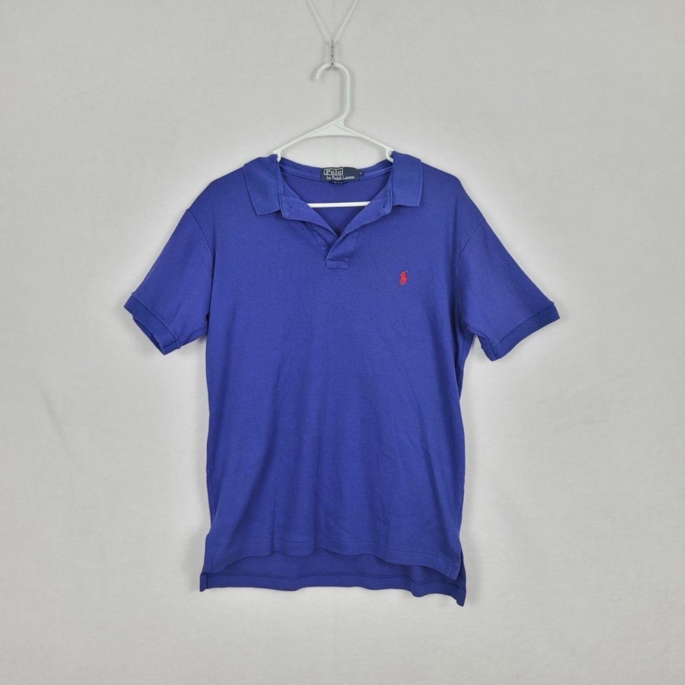 Polo Ralph Lauren Large Men's Royal Blue Short Sleeve Shirt 100% Cotton